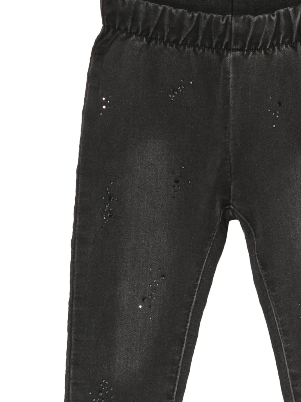 Liu Jo Kids rhinestone-embellished jeans Zwart