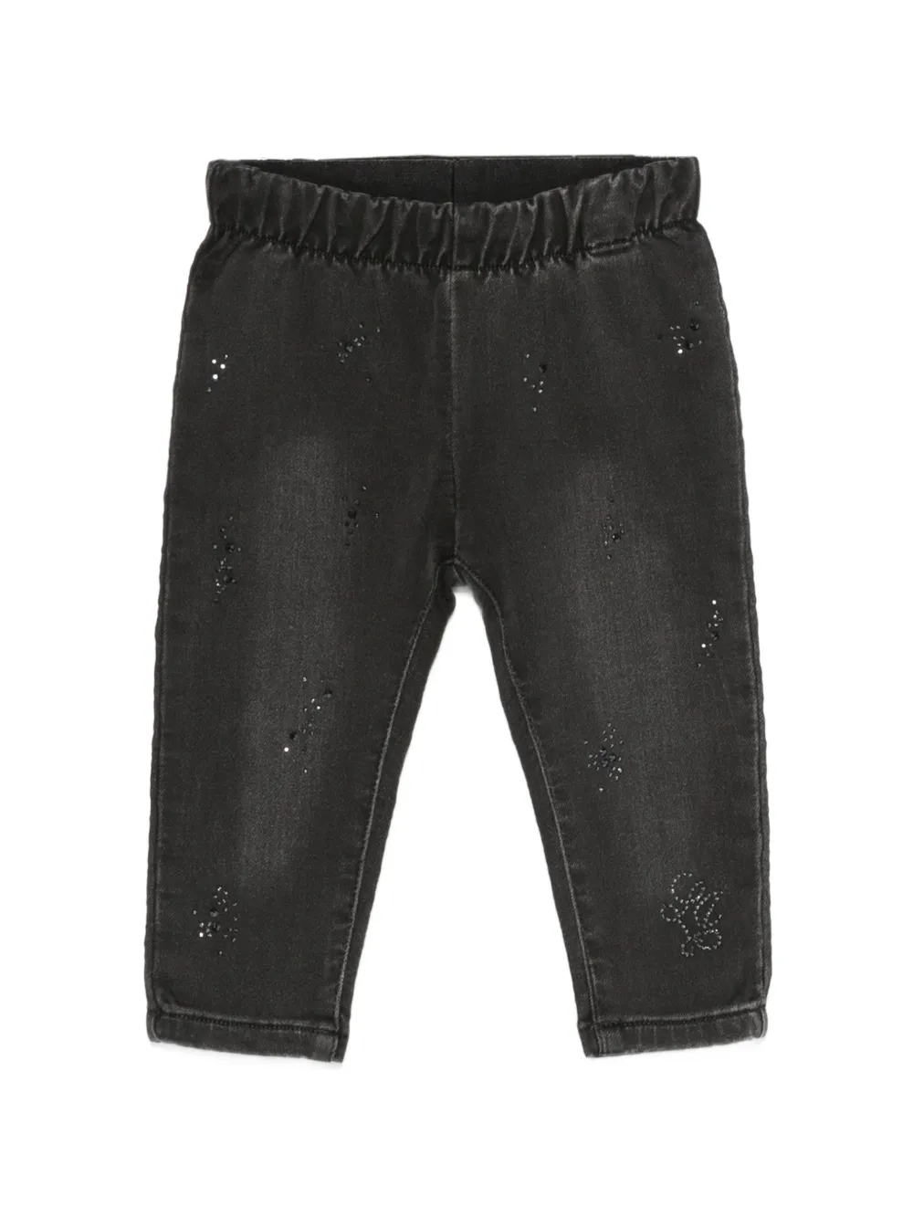 Liu Jo Kids rhinestone-embellished jeans - Nero
