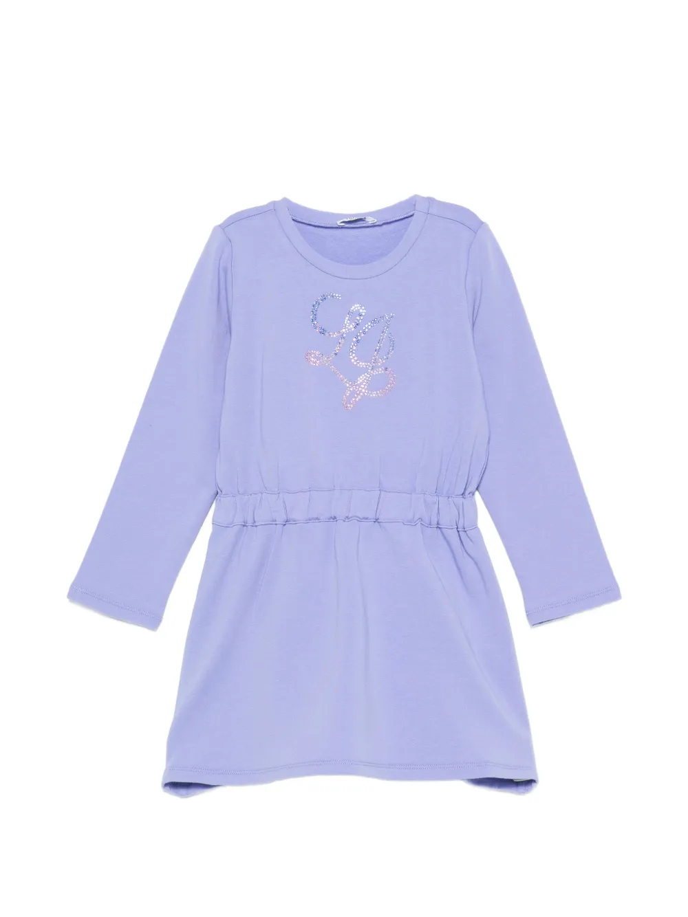 Liu Jo Kids rhinestone-embellished elasticated-waist dress - Violett