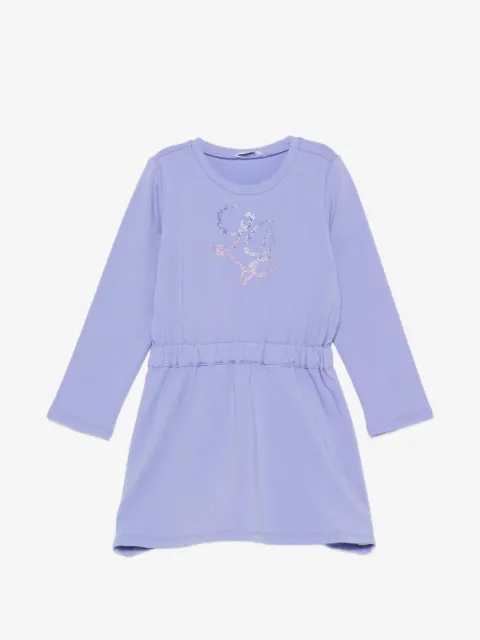 Liu Jo Kids rhinestone-embellished elasticated-waist dress