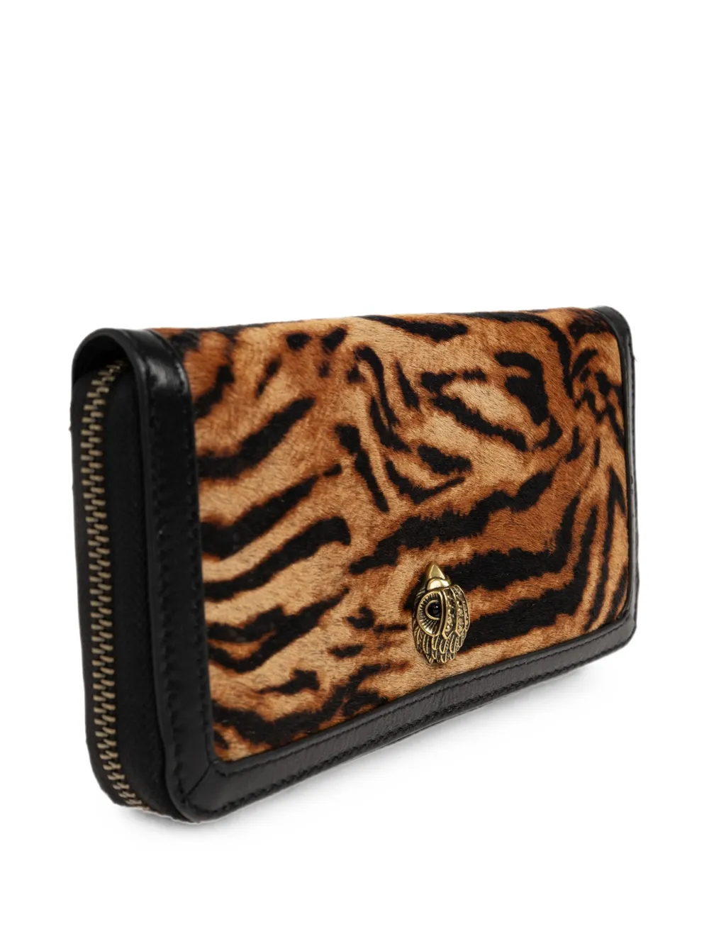 Kurt Geiger London Shoreditch portemonnee met tijgerprint Bruin