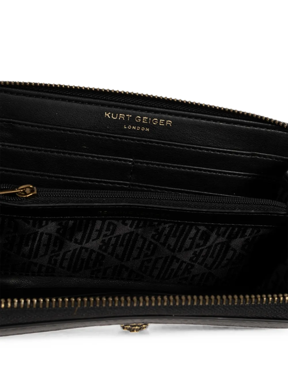 Kurt Geiger London Shoreditch portemonnee met tijgerprint Bruin