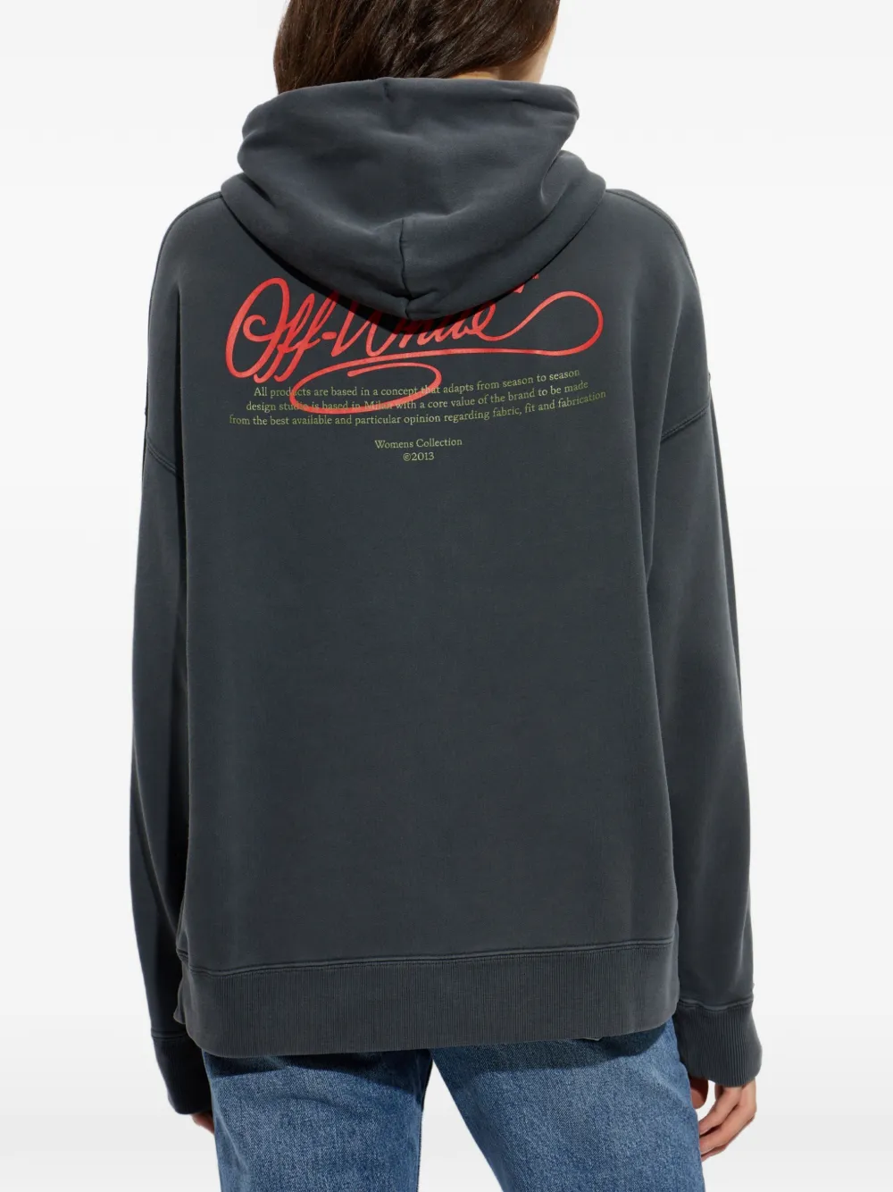 Off-White Hoodie met print Grijs