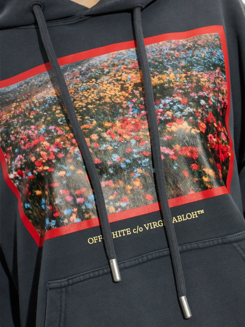 Off-White Hoodie met print Grijs