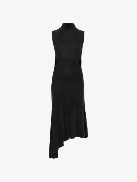 Off-White asymmetrical turtleneck midi dress