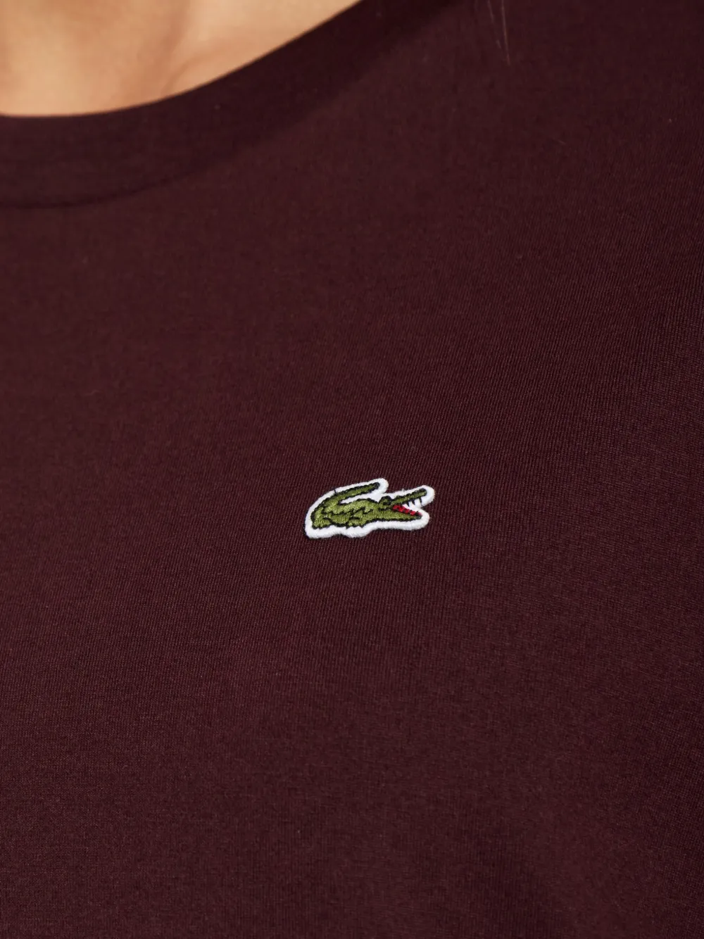 Lacoste T-shirt met logopatch Rood
