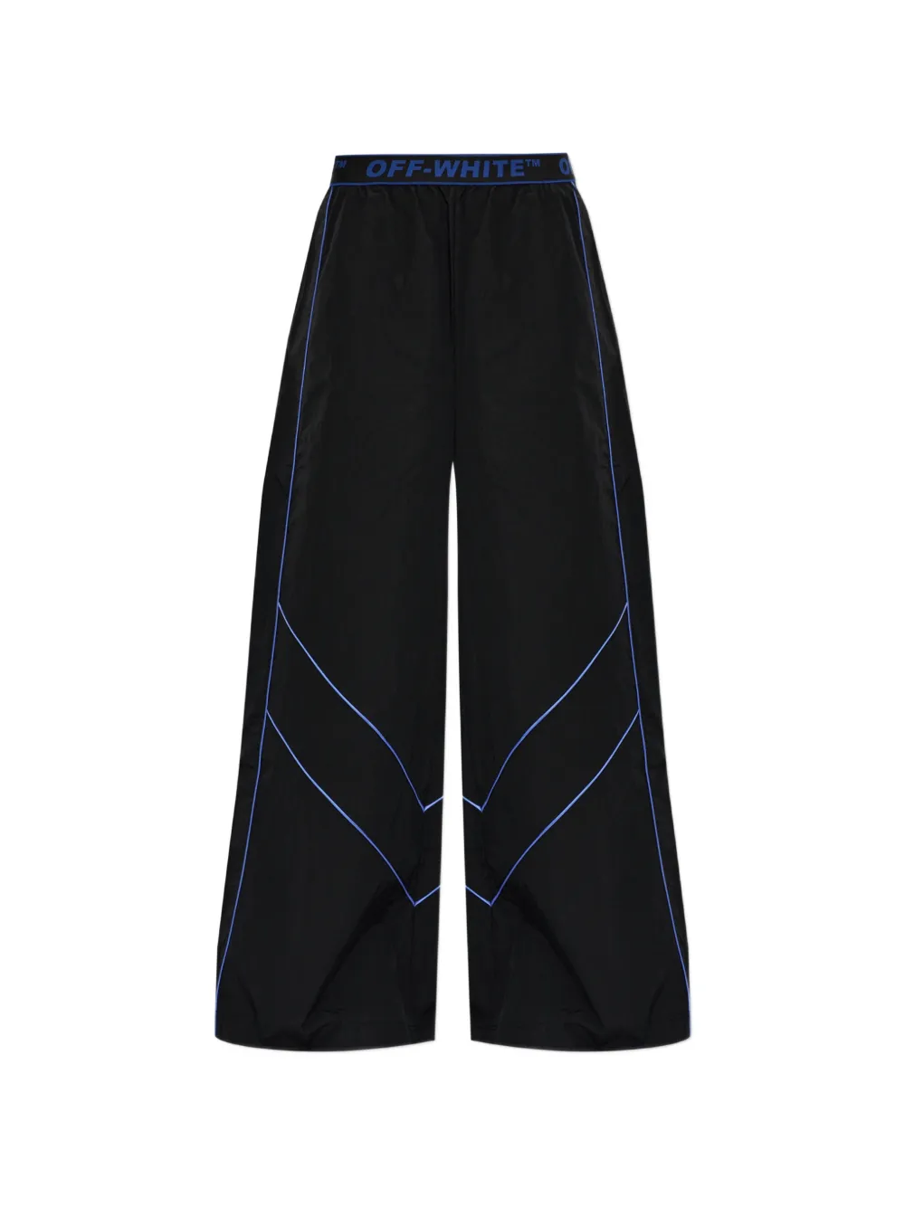 Off-White piped-trim logo-waistband track pants - Schwarz