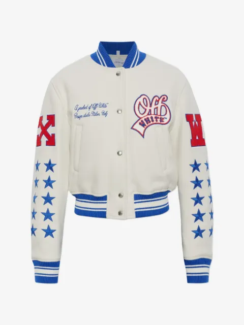 Off-White Bomberjacke mit Logo-Patch