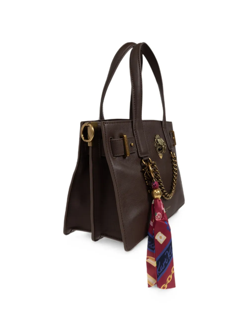 Kurt Geiger London Kleine Sloane leren shopper Bruin