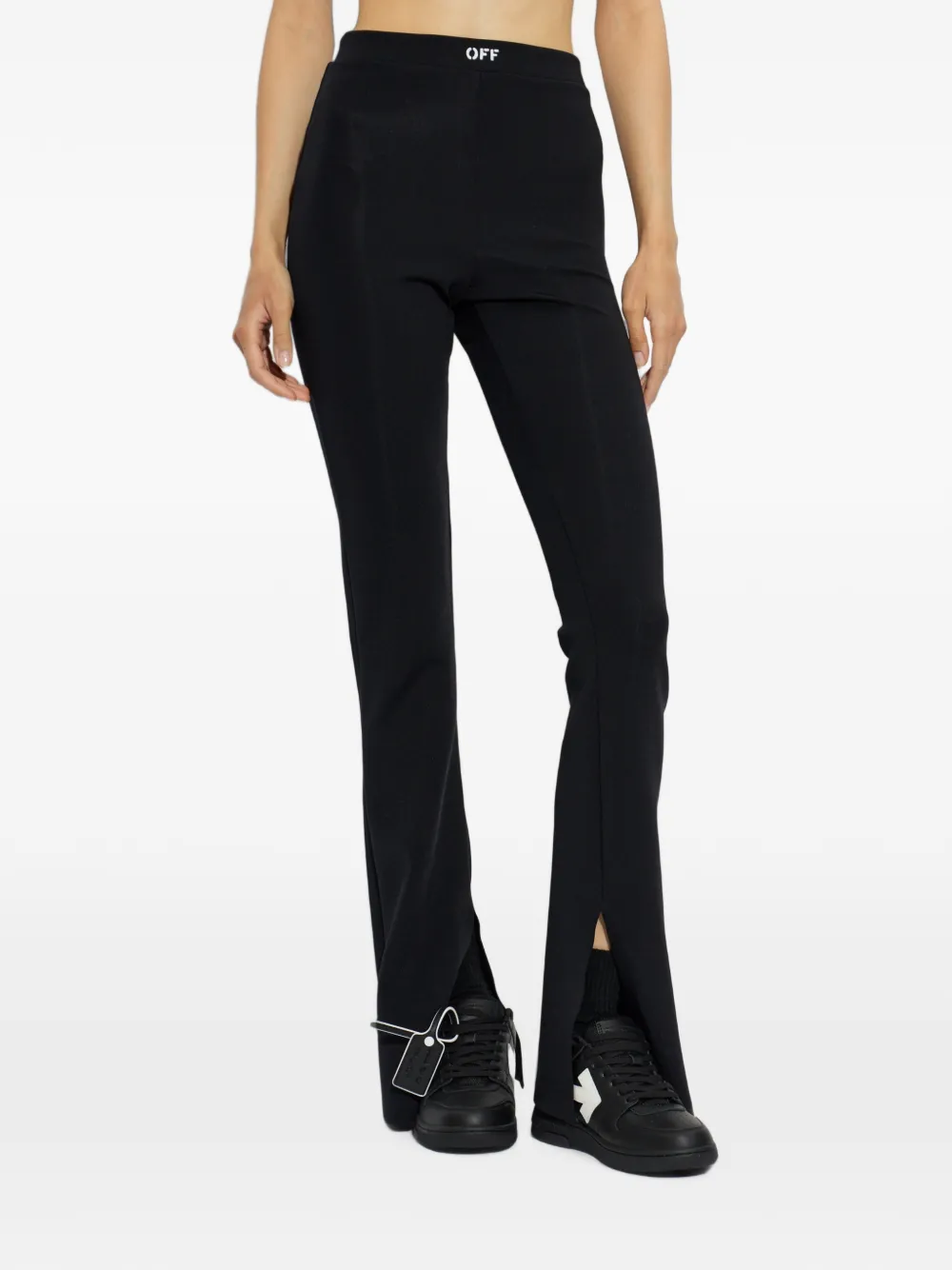 Off-White Flared broek Zwart