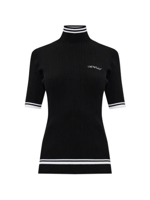 Off-White ribbed-knit logo-embroidered sweater 