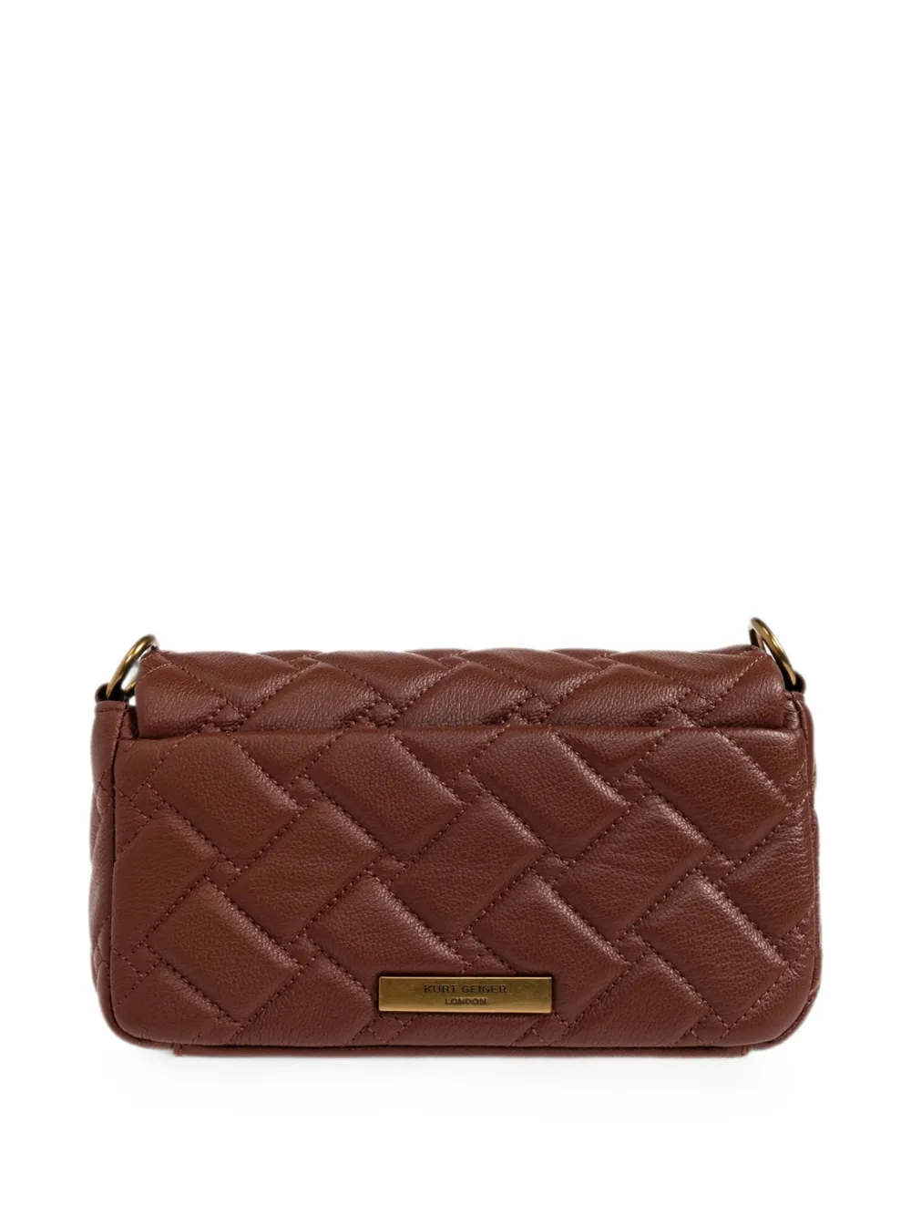 Kurt Geiger London Pimlico gewatteerde leren mini-schoudertas Bruin