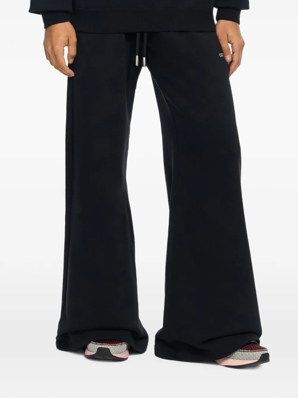 Off-White logo-detail drawstring track pants - Nero