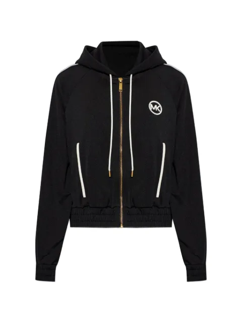 Michael Michael Kors hoodie con cierre y ribete en contraste