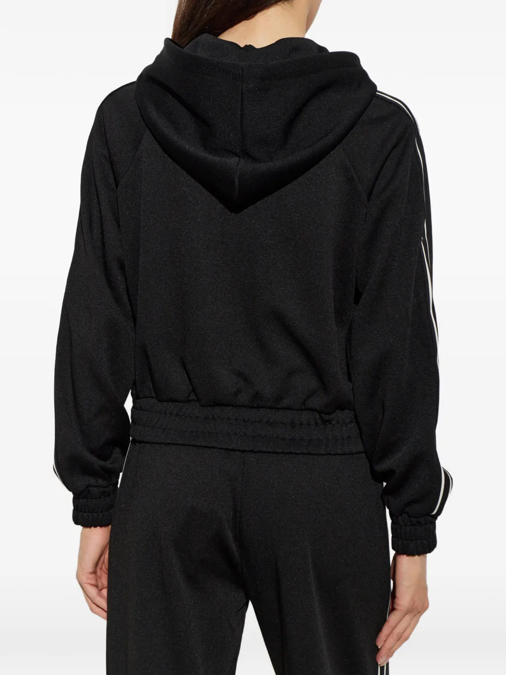 Michael Kors logo-embroidered zip-up hoodie Zwart