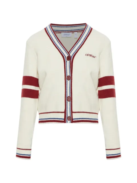 Off-White logo-embroidered cardigan