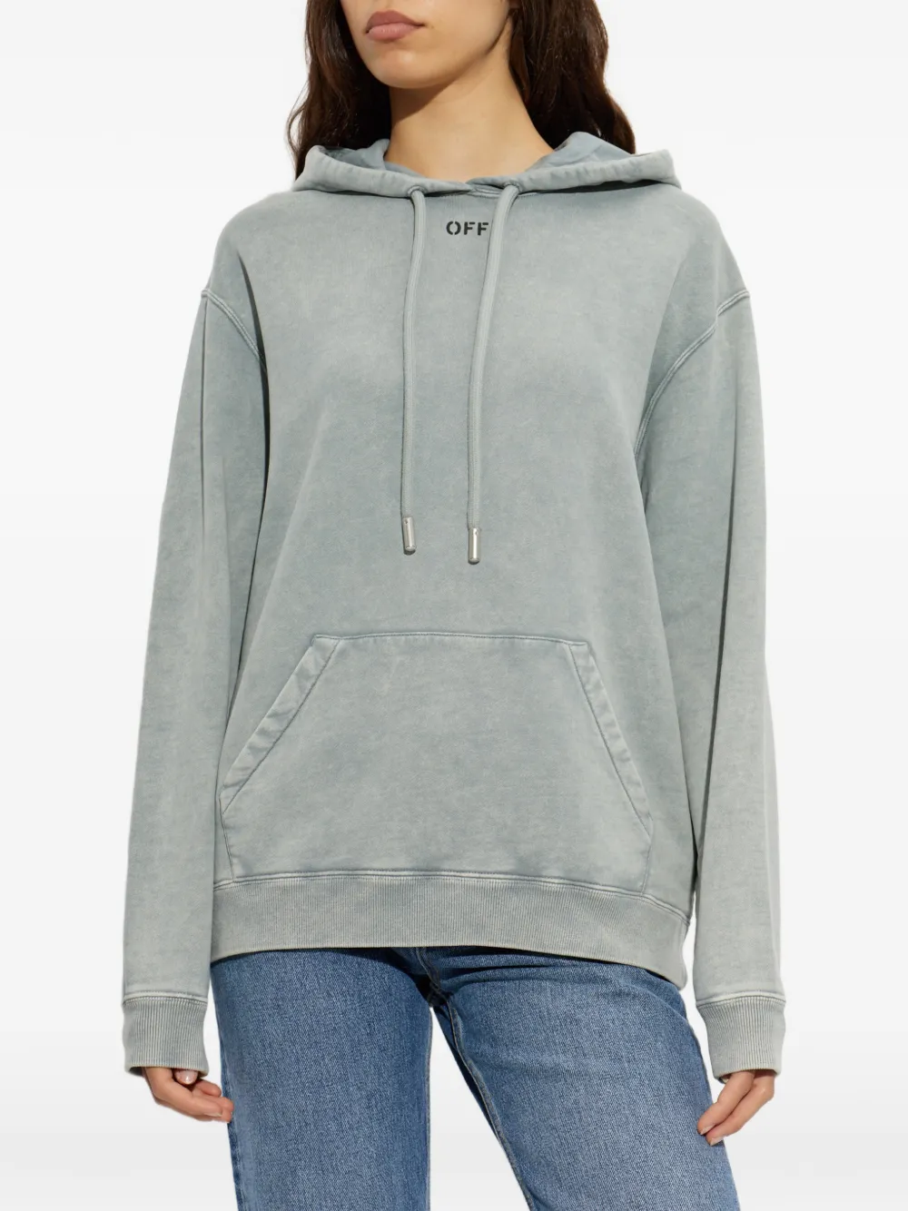 Off-White Hoodie met print Grijs