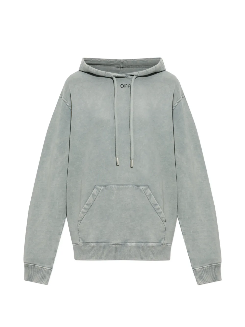 Off-White Hoodie mit grafischem Print - Grau