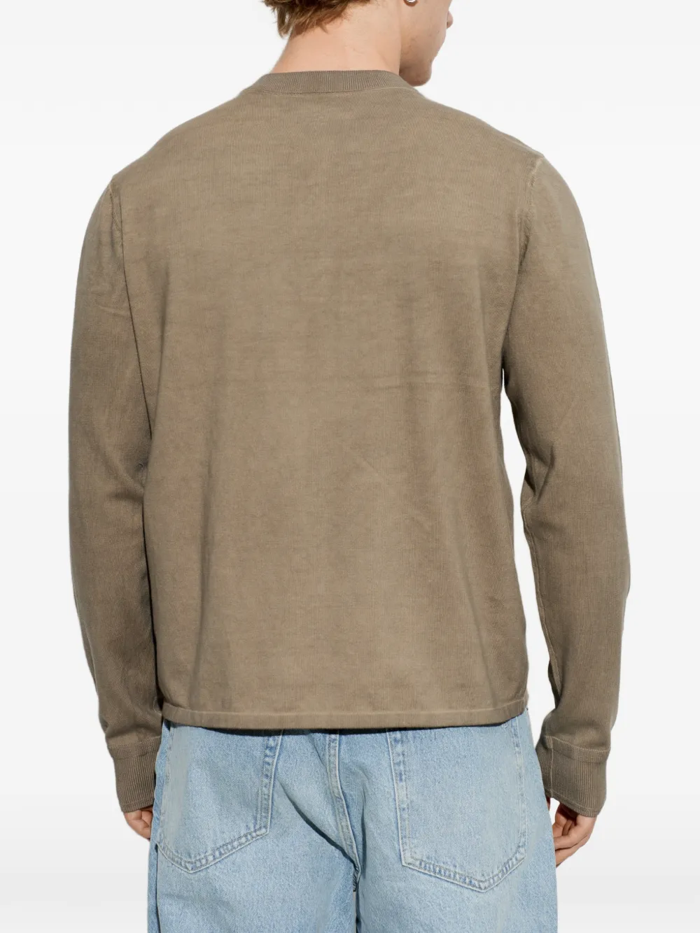 rag & bone T-shirt met knoopsluiting Beige