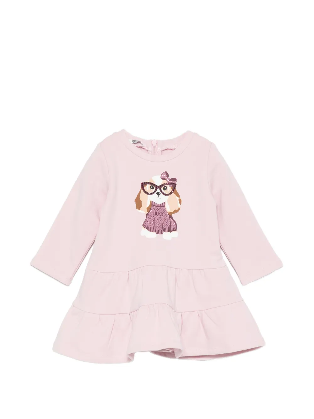Liu Jo Kids graphic-print tiered dress - Rosa
