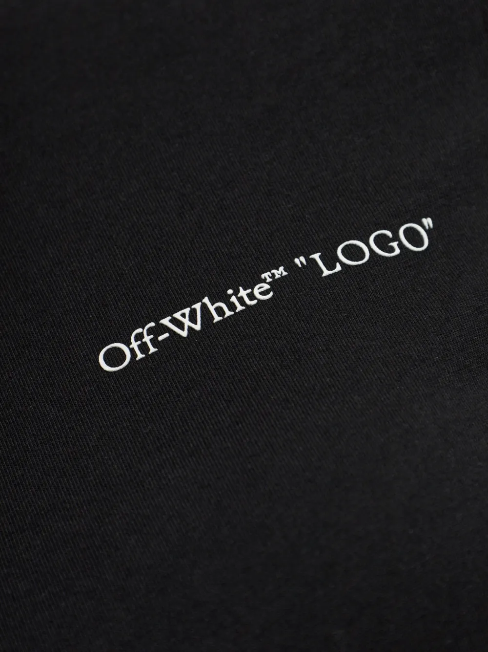 Off-White T-shirt met geborduurd logo Zwart