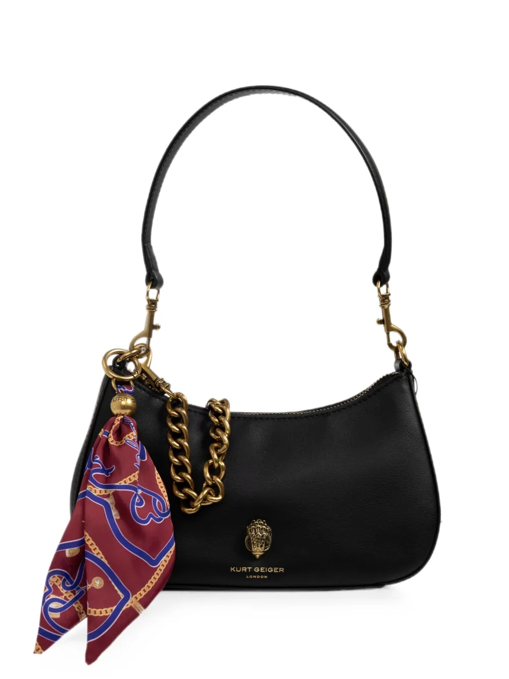 Kurt Geiger Sloane Leather Shoulder Bag In Black