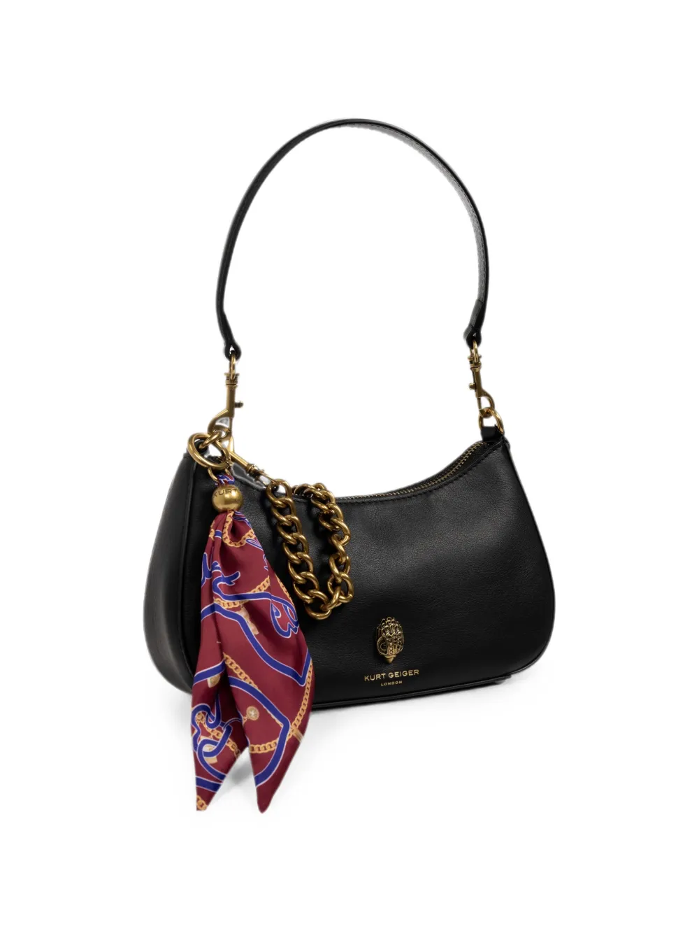 Kurt Geiger London Sloane leren schoudertas Zwart
