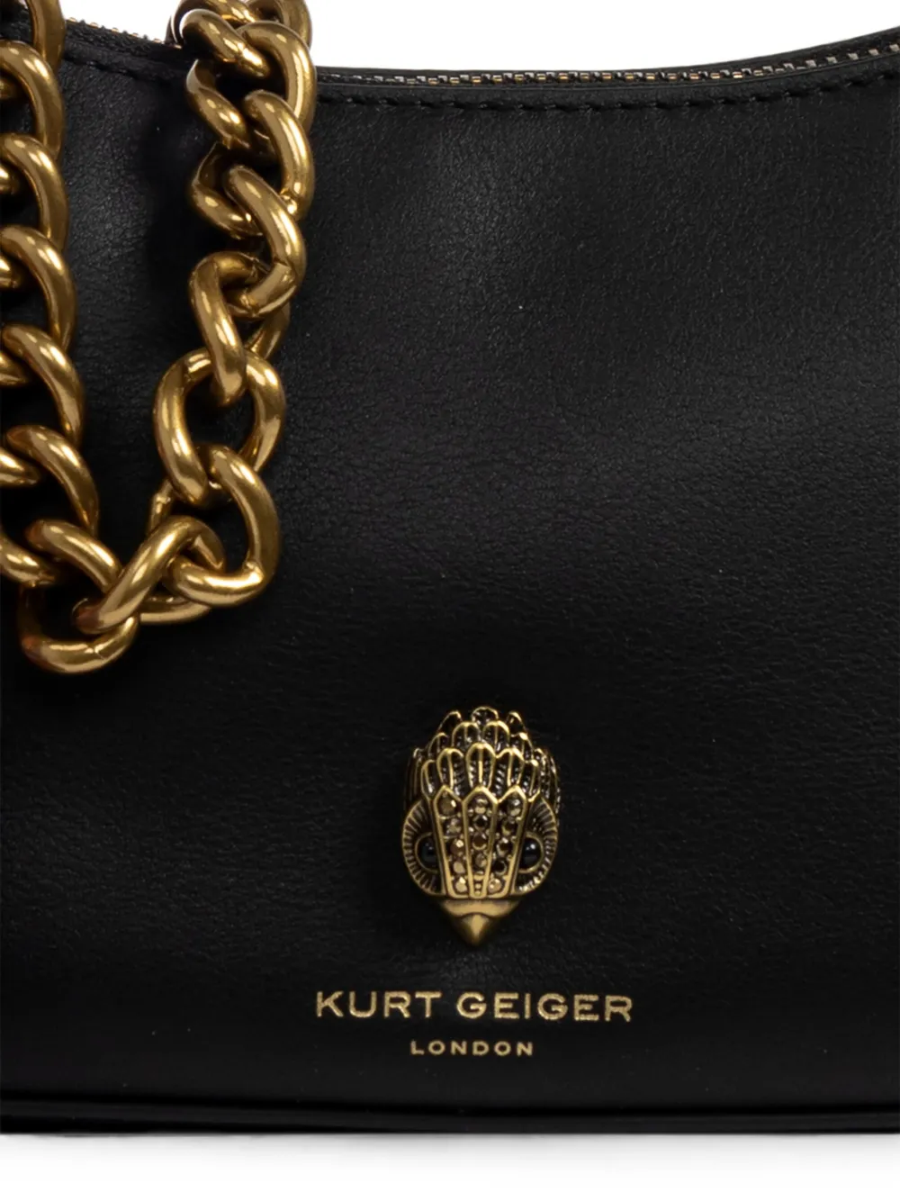Kurt Geiger London Sloane leren schoudertas Zwart