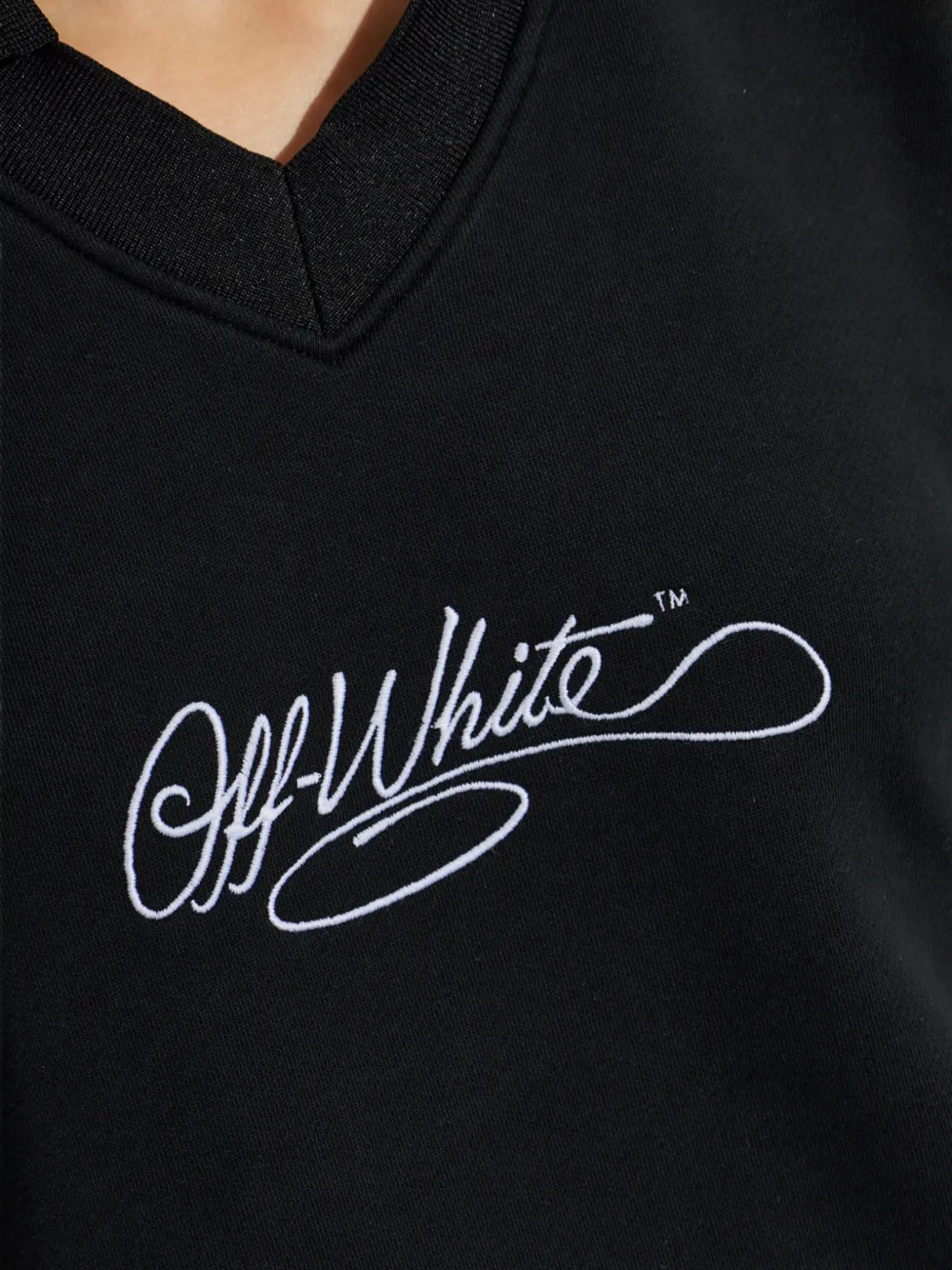 Off-White Sweater met geborduurd logo Zwart
