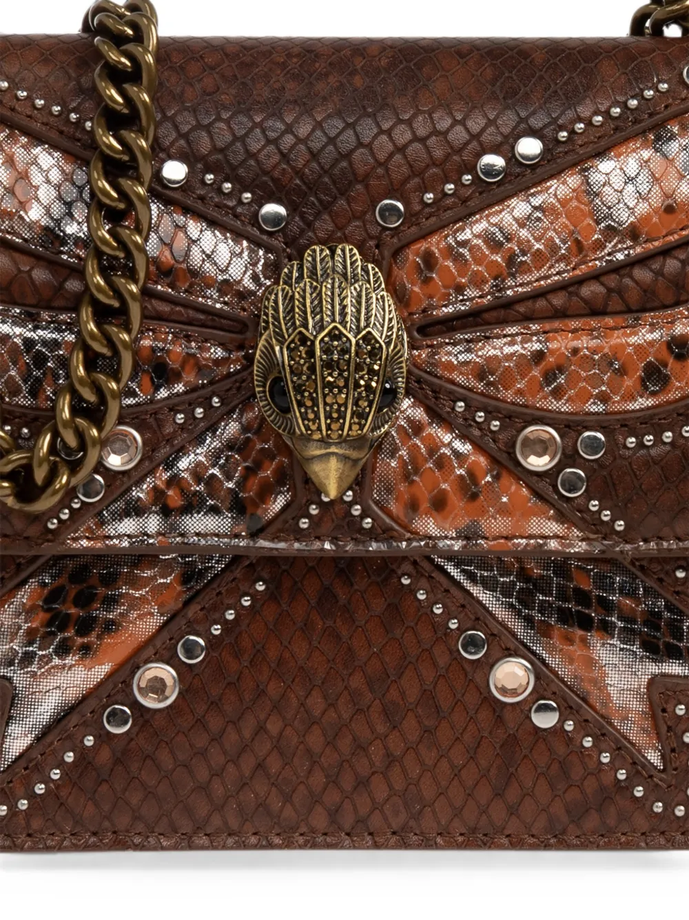 Kurt Geiger London Kleine Shoreditch schoudertas verfraaid met strik Bruin