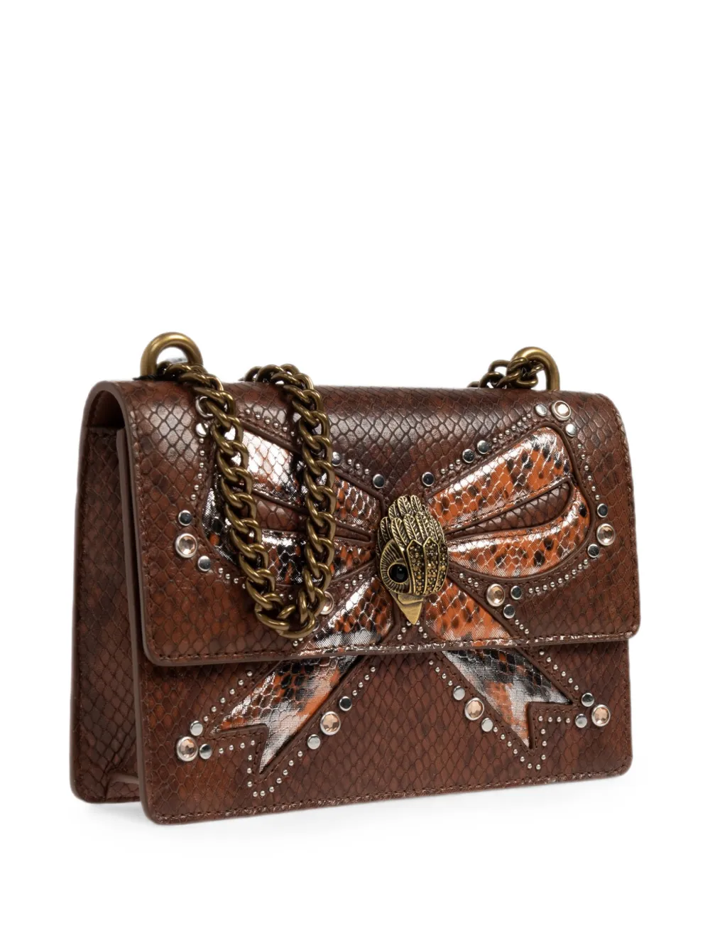 Kurt Geiger London Kleine Shoreditch schoudertas verfraaid met strik Bruin