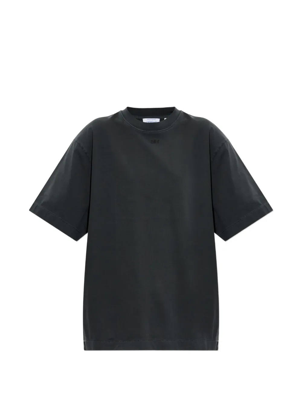 Off-white Logo-embroidered T-shirt In Black