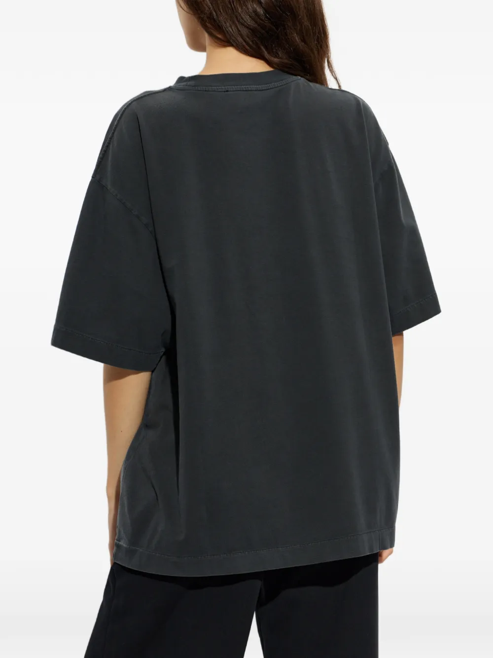 Off-White T-shirt met geborduurd logo Zwart