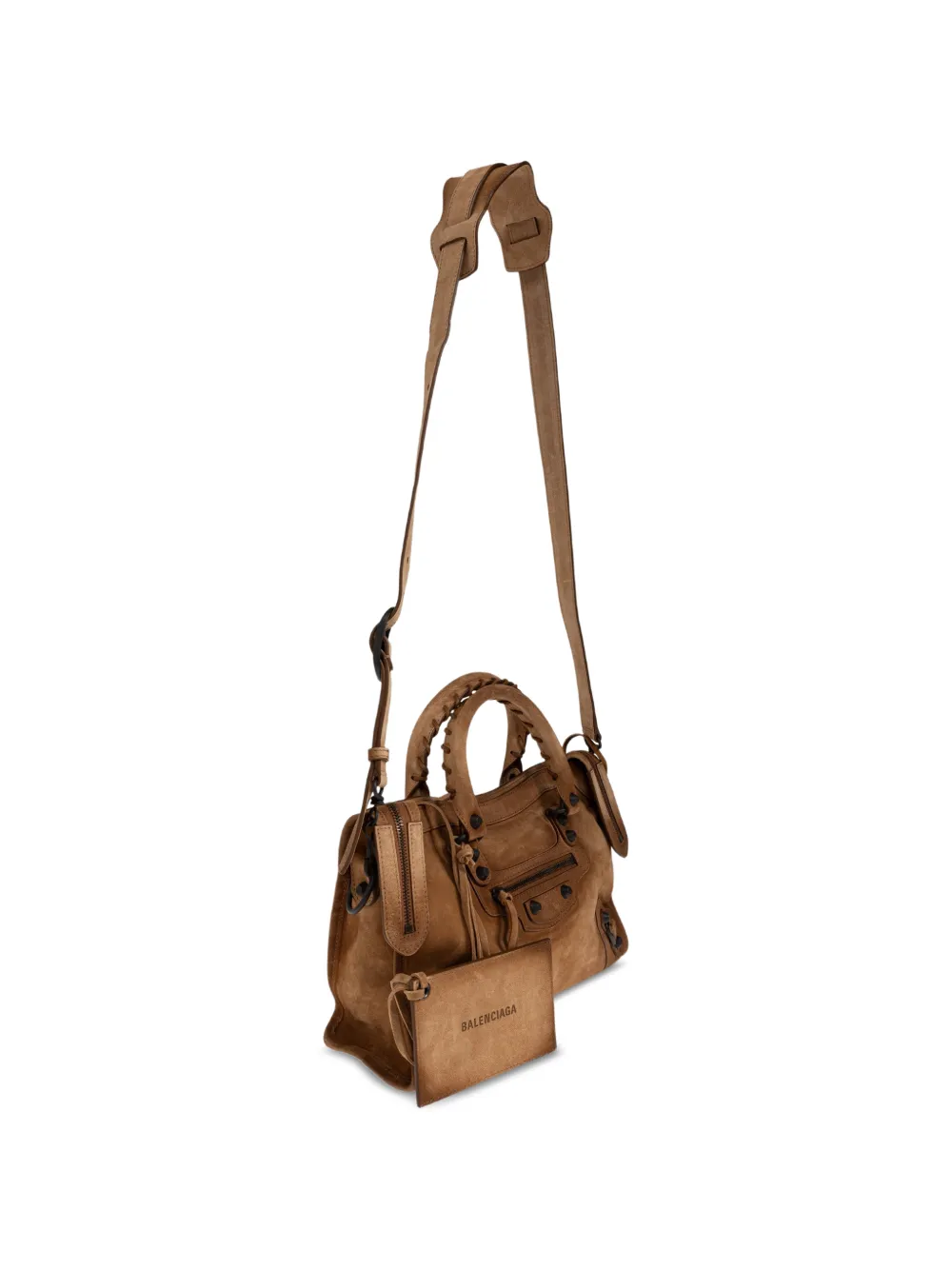 Balenciaga Kleine Le City leren shopper Bruin