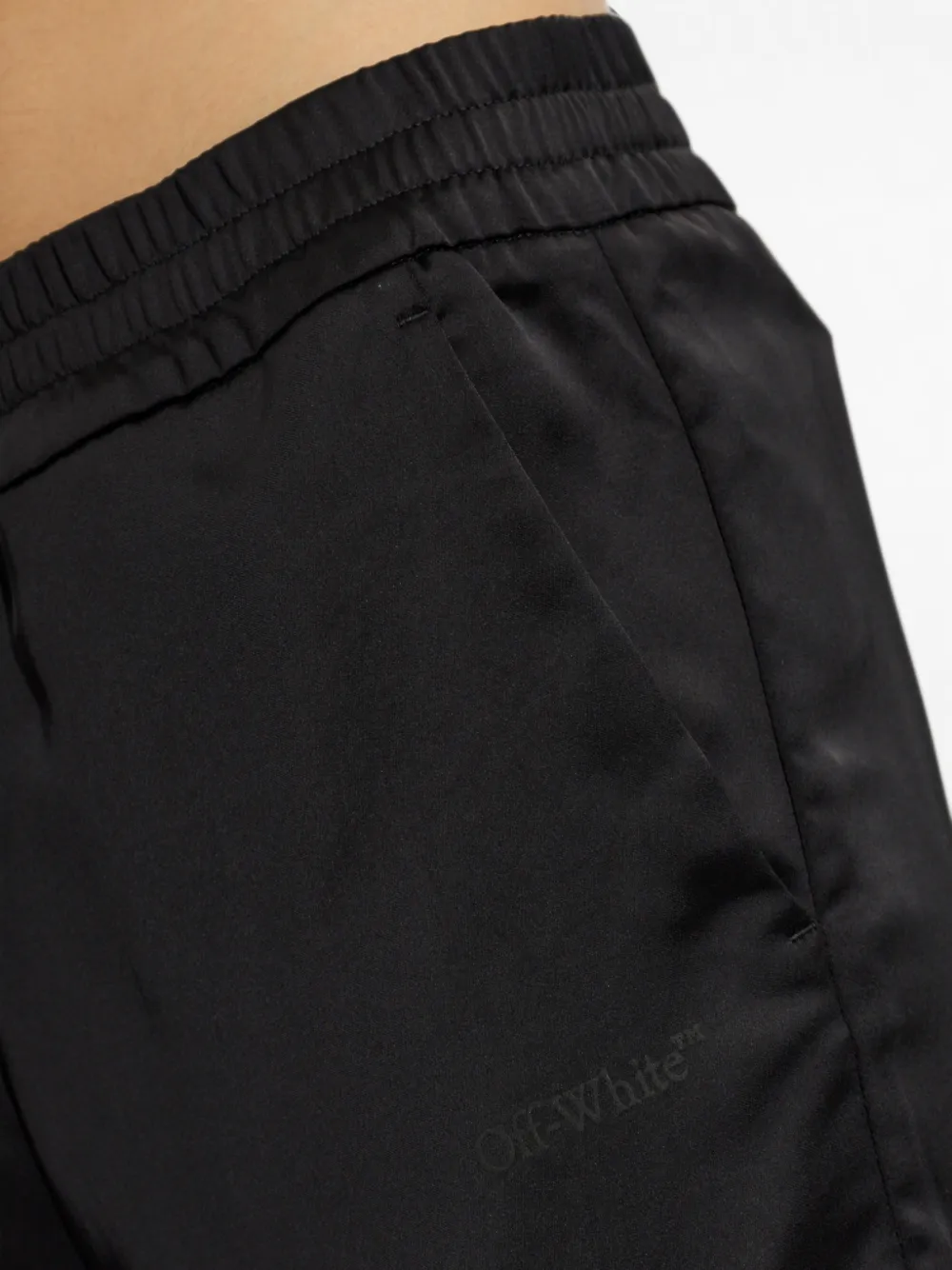 Off-White Broek met kant Zwart