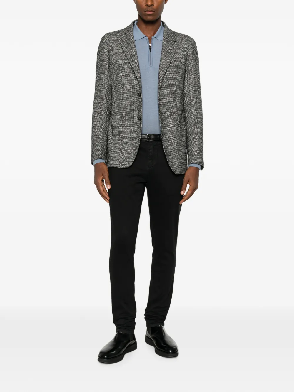 Tagliatore Blazer met enkele rij knopen Zwart