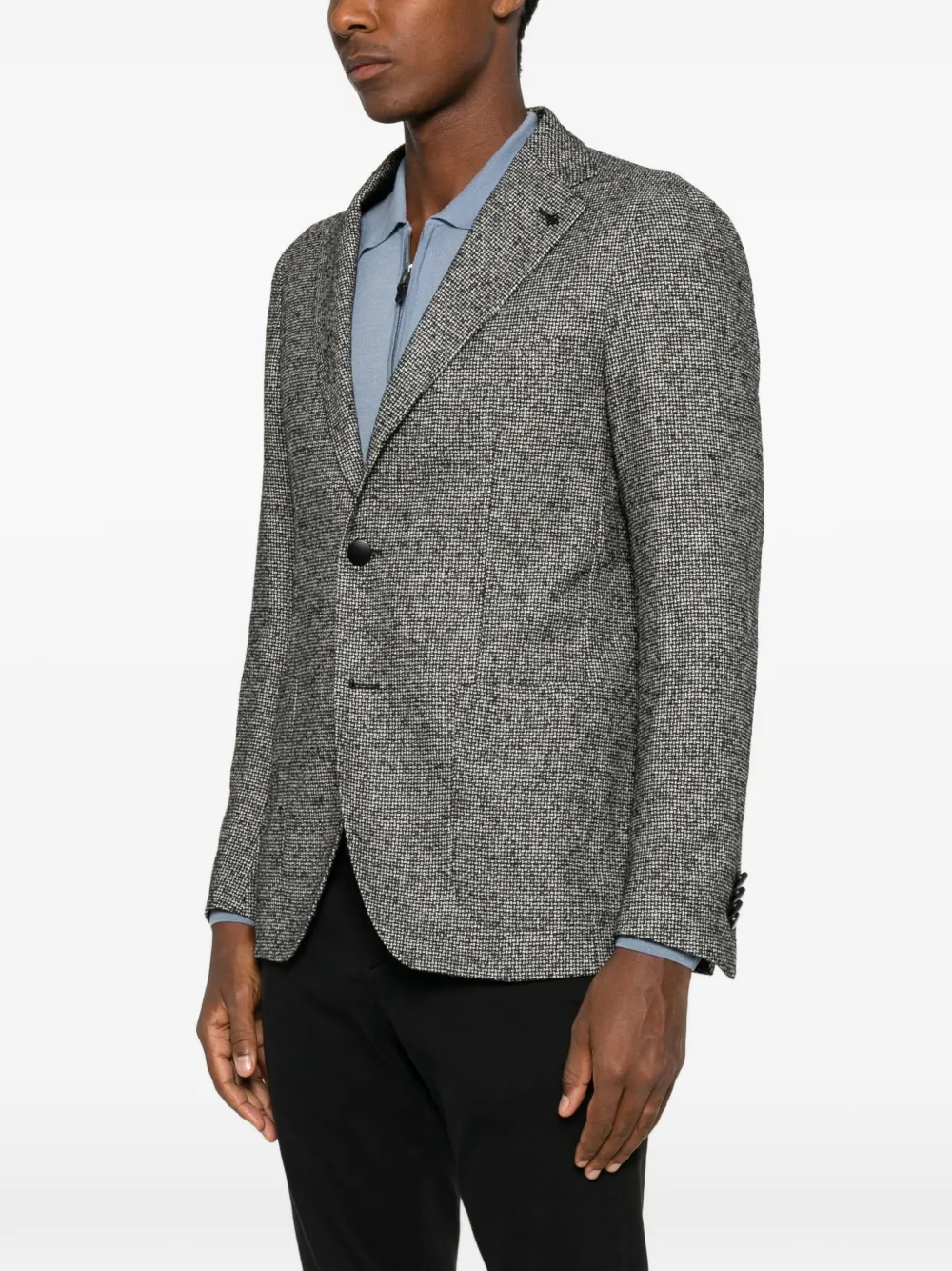 Tagliatore Blazer met enkele rij knopen Zwart