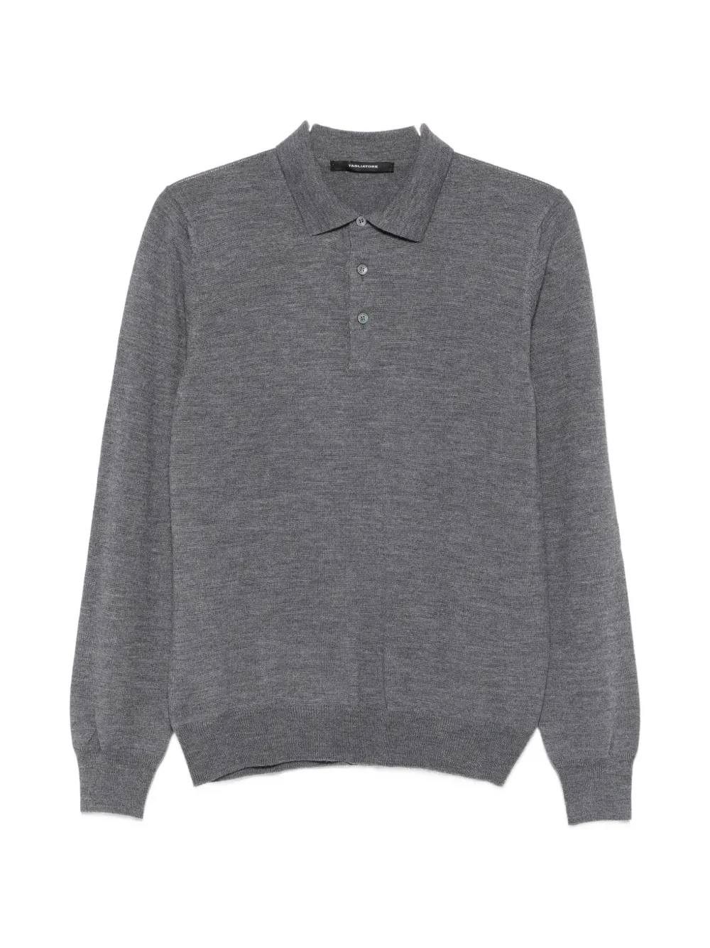 Tagliatore Palmer long-sleeve knitted polo shirt - Grigio