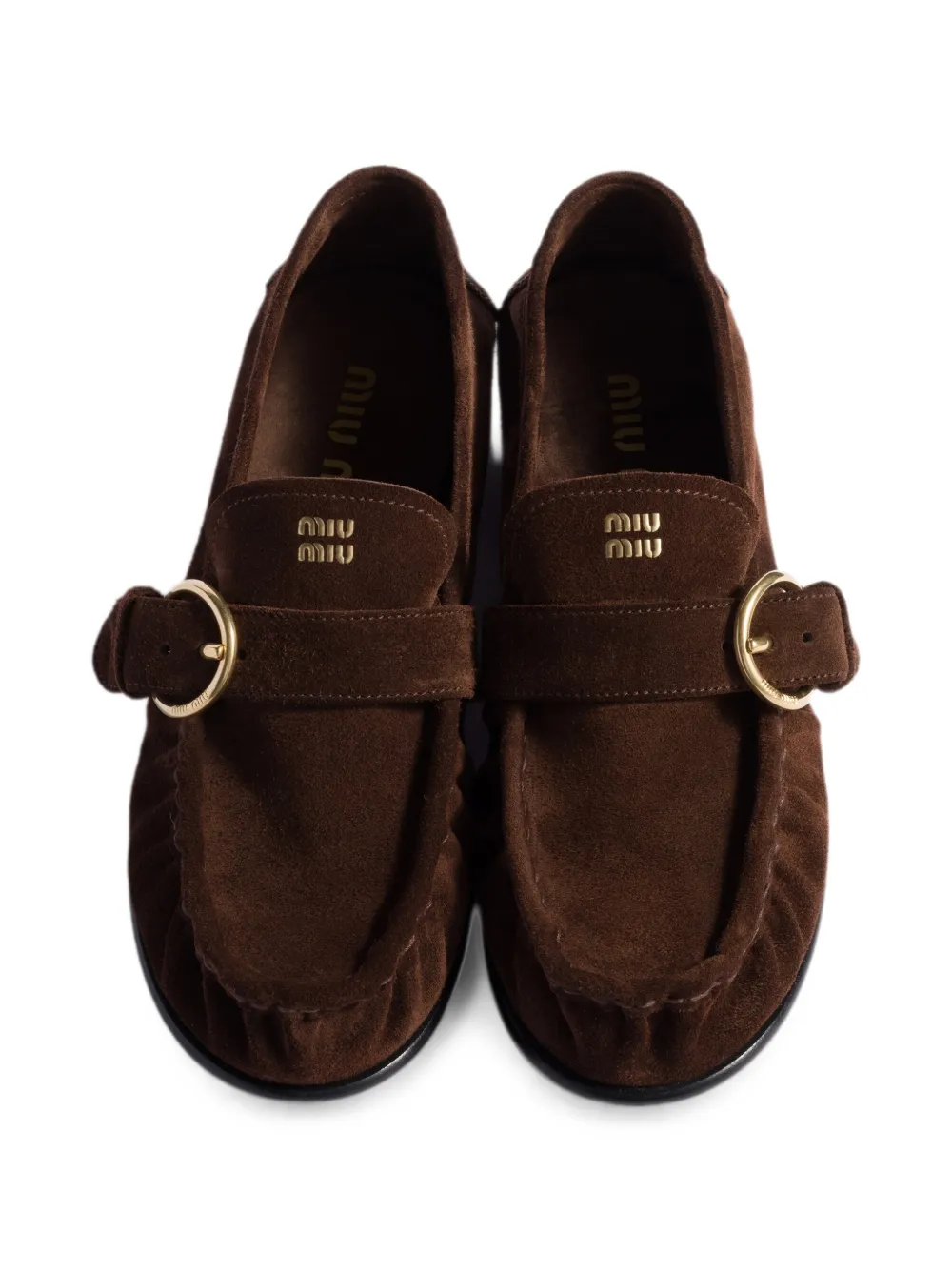 Miu suede loafers with buckle Bruin