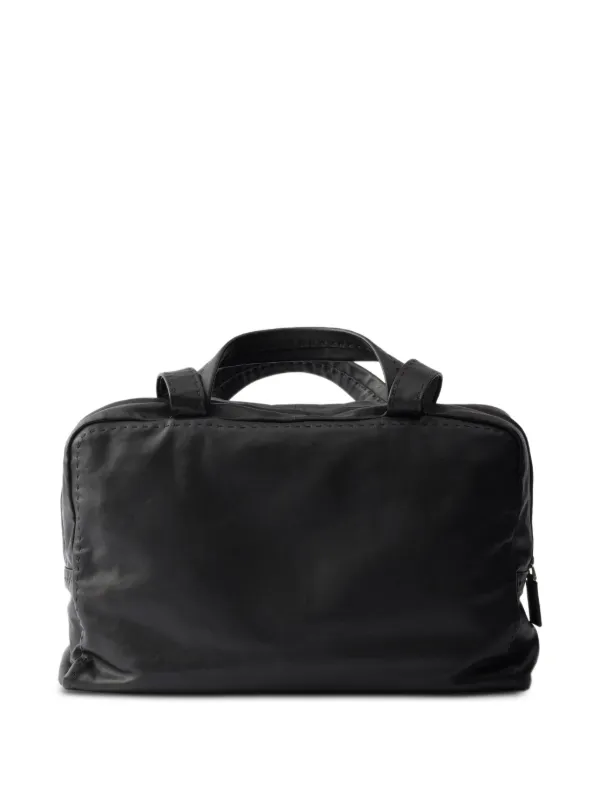 Prada Nappa Leather Work Bag | Black | FARFETCH