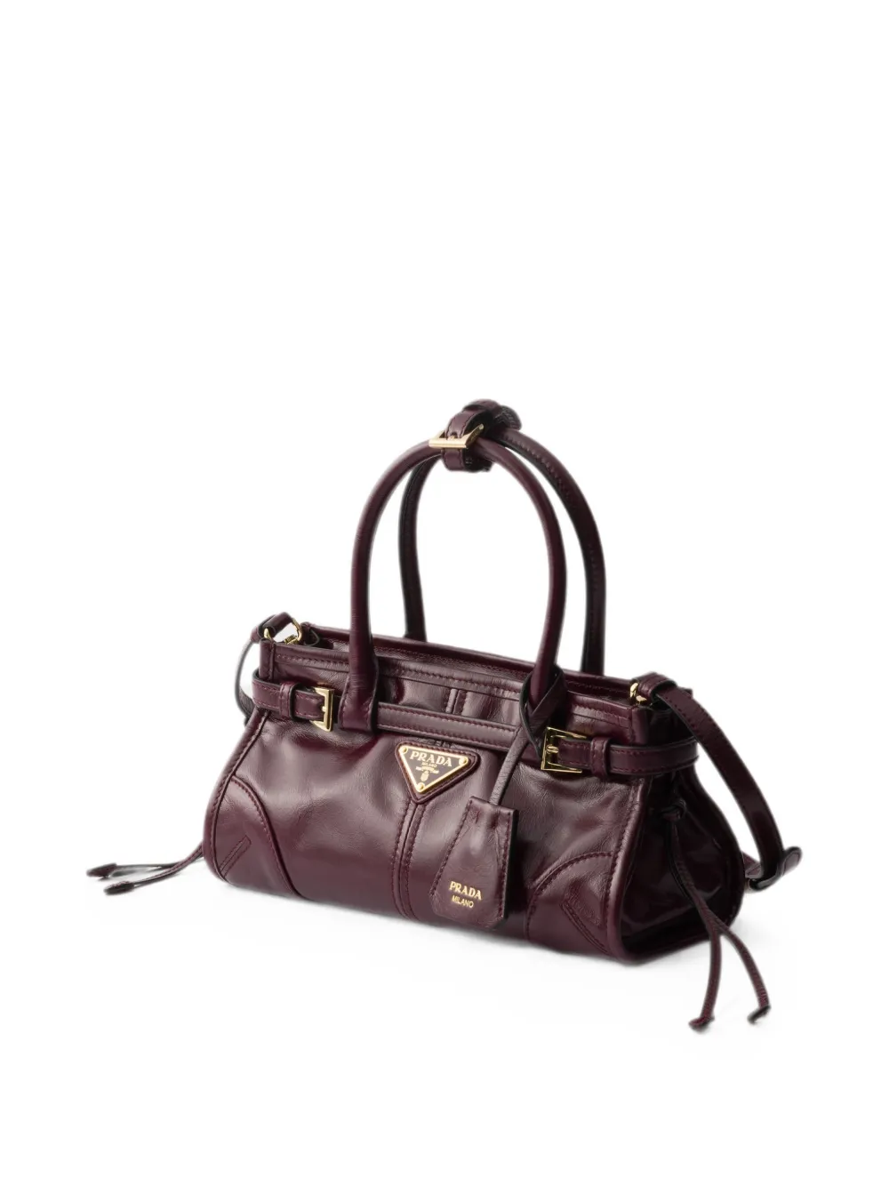 Prada Bonnie leren mini-tas Rood