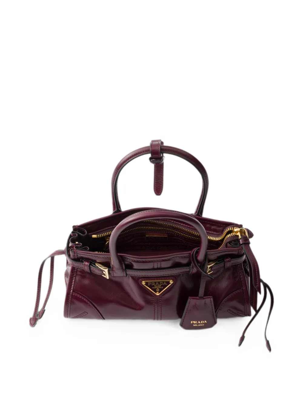 Prada Bonnie leren mini-tas Rood