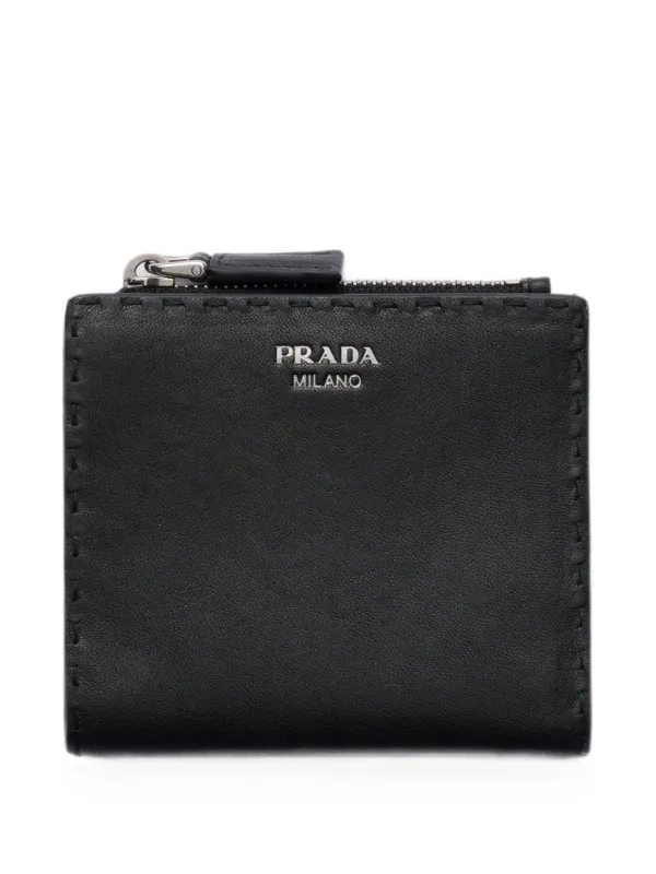 PRADA ブラック 財布 Prada レザー 財布 S | ブラック | FARFETCH JP
