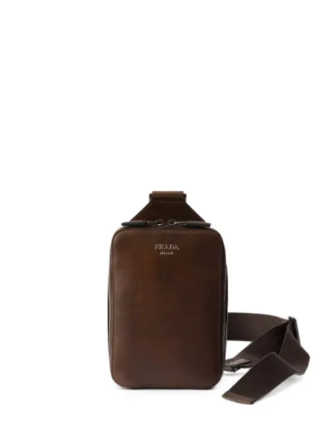 Prada Brique antiqued leather bag