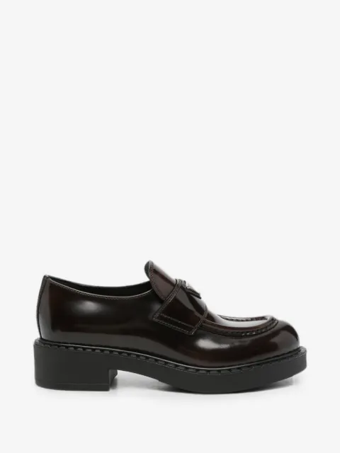 Prada satin loafers