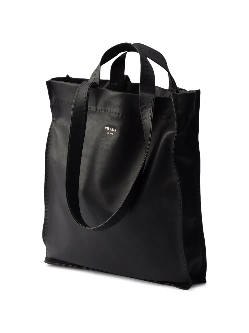 Prada Shopper van nappa leer Zwart