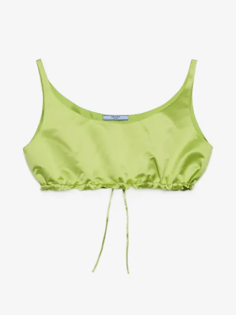 Prada top corto con motivo Duchesse