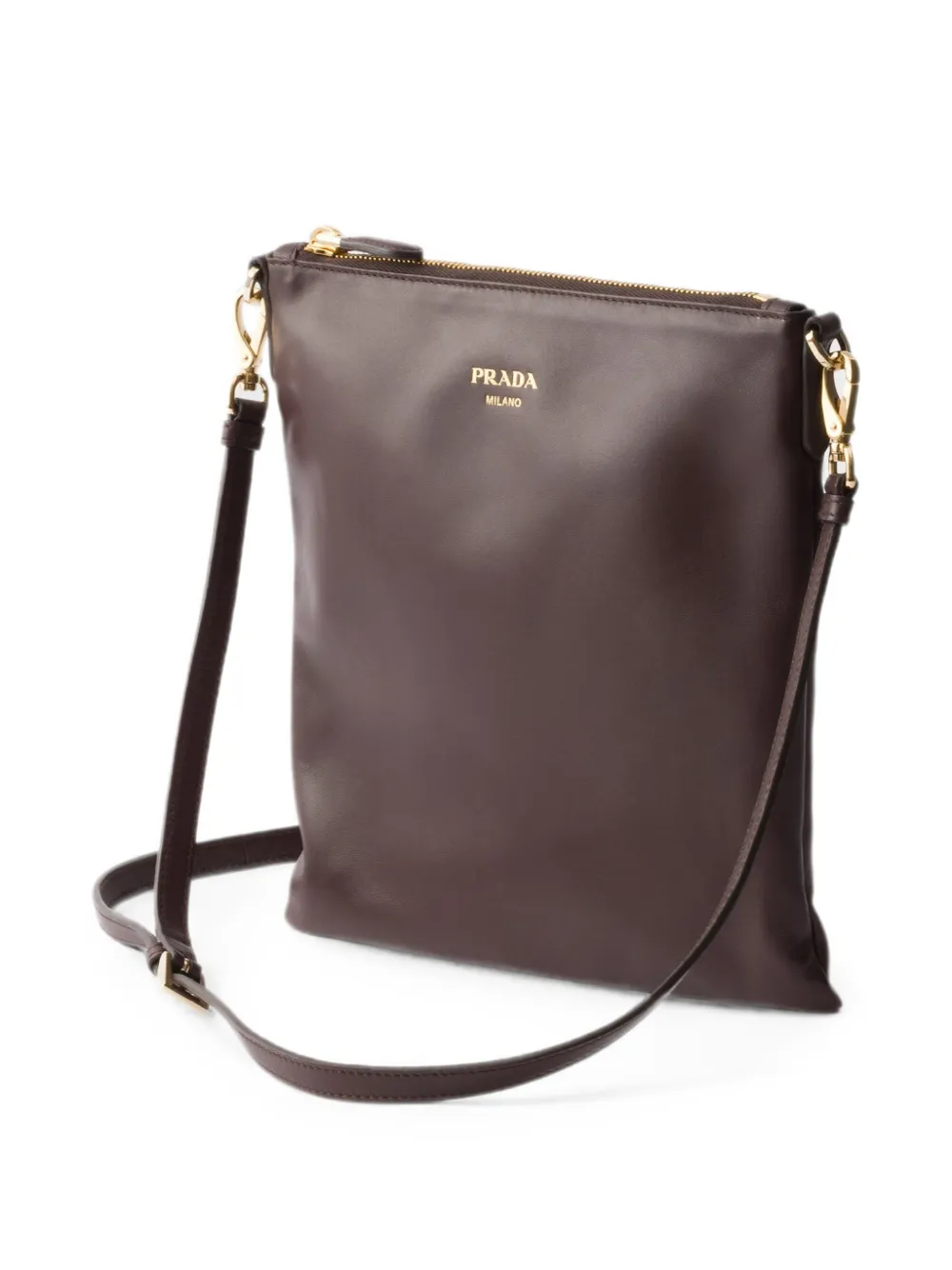 Prada Nappaleren mini-schoudertas Bruin