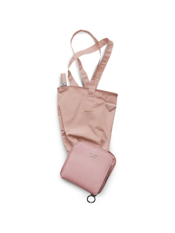Prada Re-Nylon サフィアーノレザーハンドバッグ | ピンク | FARFETCH JP