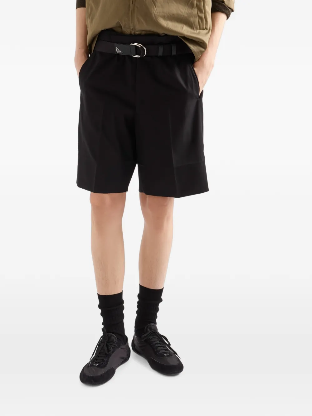 Prada Katoenen bermuda shorts Zwart